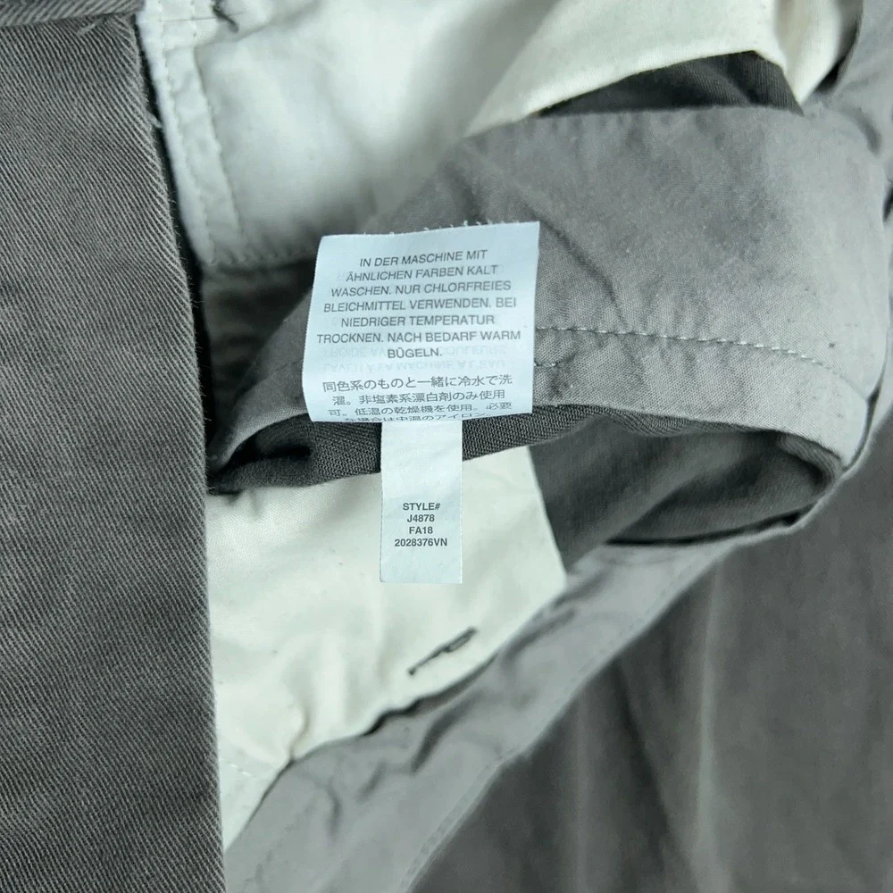 J Crew‎ Pants Mens 32x32 Dark Gray Athletic Fit Flex Stretch Performance Chino